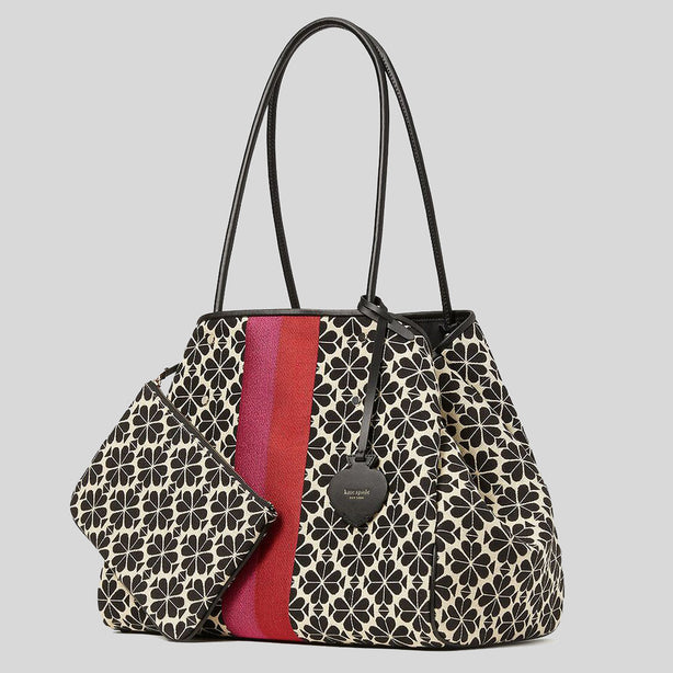 Spade flower jacquard best sale everything stripe medium tote