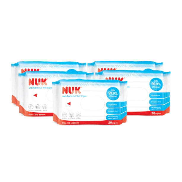 NUK Anti Bacterial Wipes 20pcs x 5