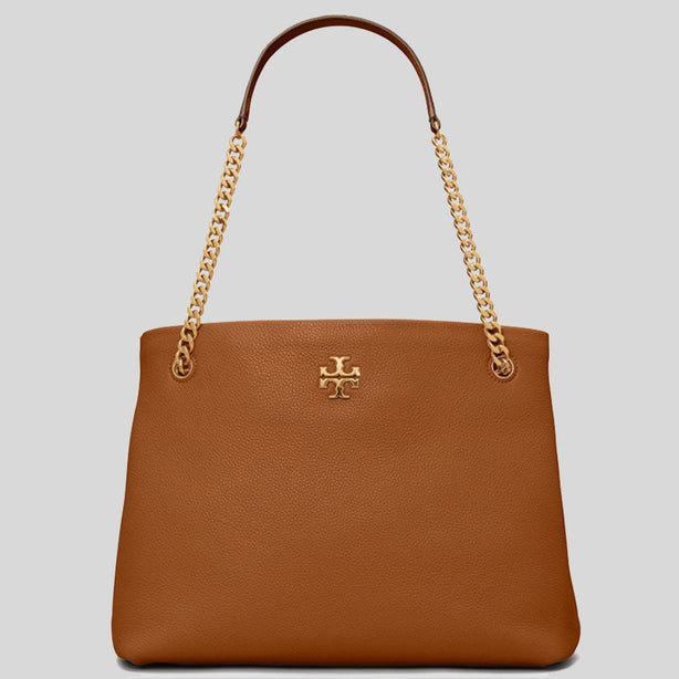 TORY BURCH Kira Leather Tote Bag Light Umber RS-61995