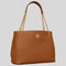 TORY BURCH Kira Leather Tote Bag Light Umber RS-61995