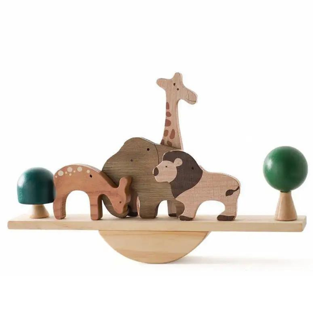 StitchesandTweed Woodland Animal Toddler Balance Game Toy