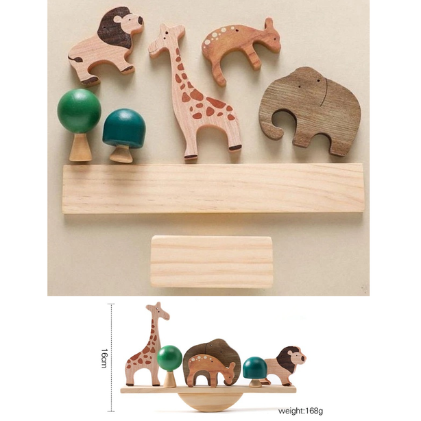 StitchesandTweed Woodland Animal Toddler Balance Game Toy