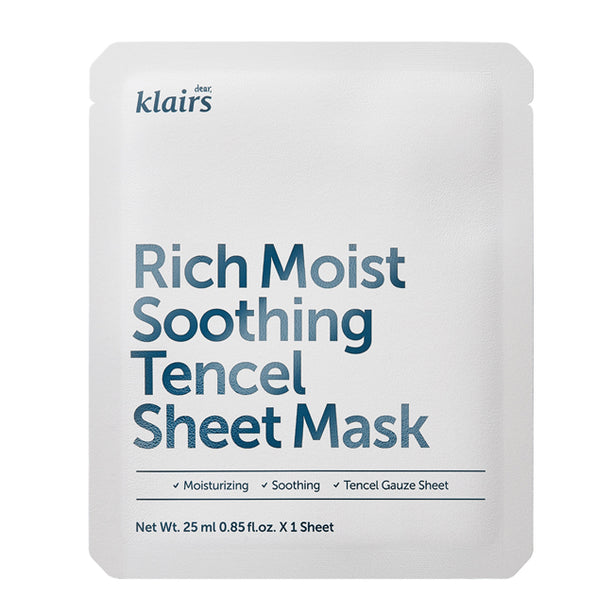 Dear, Klairs Rich Moist Soothing Tencel Sheet Mask (5 Pieces)