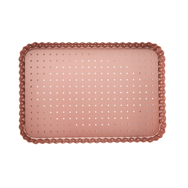 Wiltshire Rose Gold Perforated Rectangle Quiche & Tart Pan Large