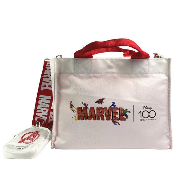 DISNEY100 MARVEL HANDBAG L WITH POUCH