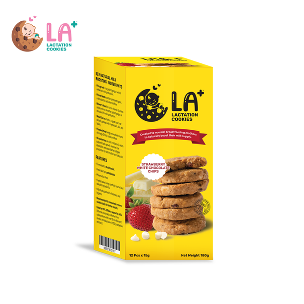 LA+ Lactation Cookies - Strawberry White Chocolate