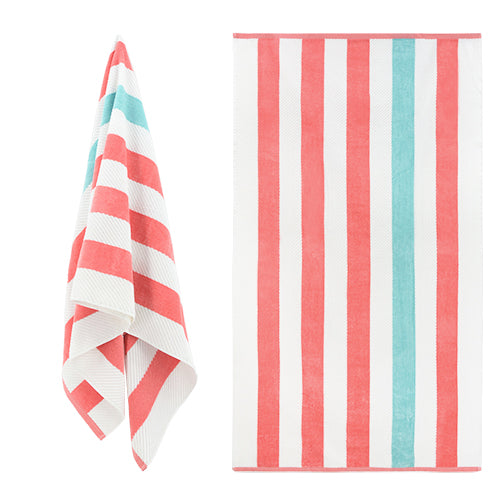 Luxury Textured Cabana Stripe Beach Towel