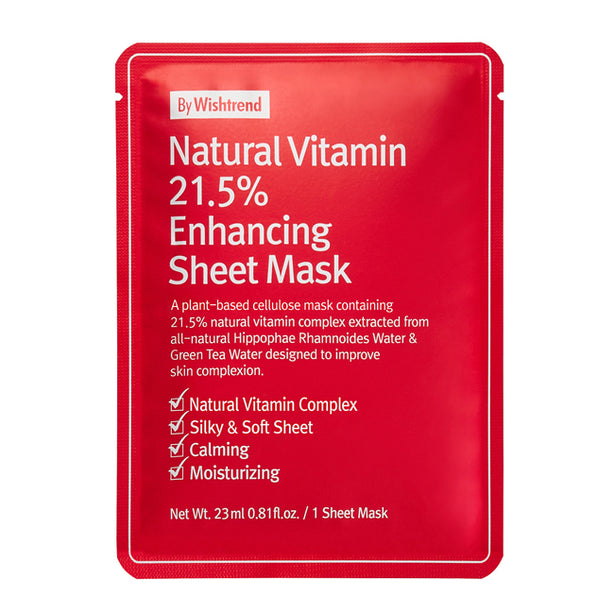 By Wishtrend Natural Vitamin 21.5% Enhancing Sheet Mask 23 ml