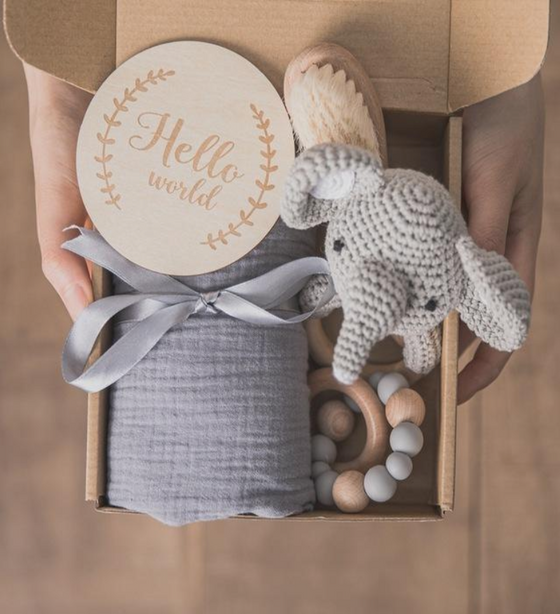 KRFTD Elephant (Baby Gift Set - Boy) Baby Gift Set - Boy