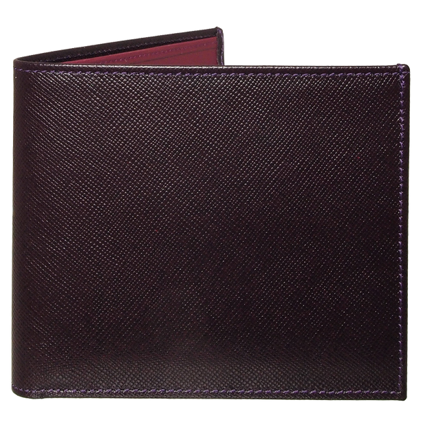 72 Smalldive 8 Card Sleeves Bi-Colored Saffiano Leather Billfold