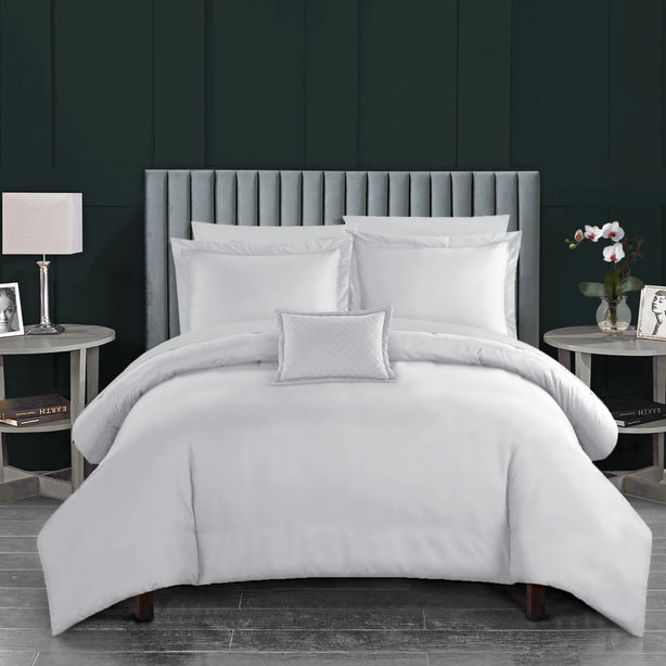 Charles Millen Queensberry Deluxe Bed Set, Porcelain White