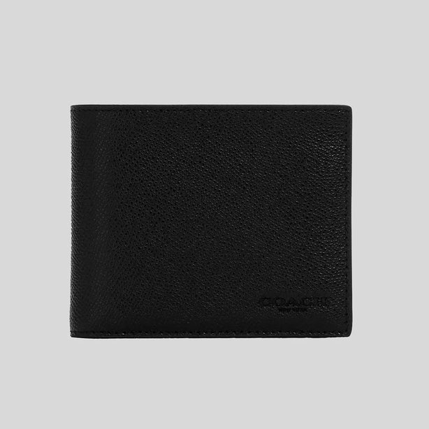 COACH Men's 3 In 1 Wallet Black RS-CR899