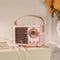 StitchesandTweed Stereo Portable Vintage Speaker, HiFi Grade Sound Speaker - Pink