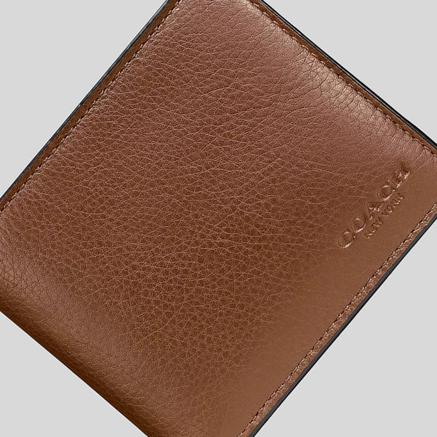 Coach dark saddle wallet online