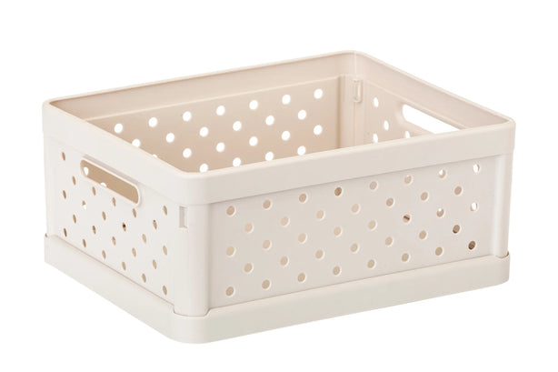 Vigar 3.3L Compact Sand White Foldable Crate