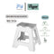 Vigar Compact Foldable 40cm Stool (Grey or Turquoise Colour)