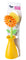 Vigar Flower Power Dish Brush With Vase (Pink or Orange Colour)