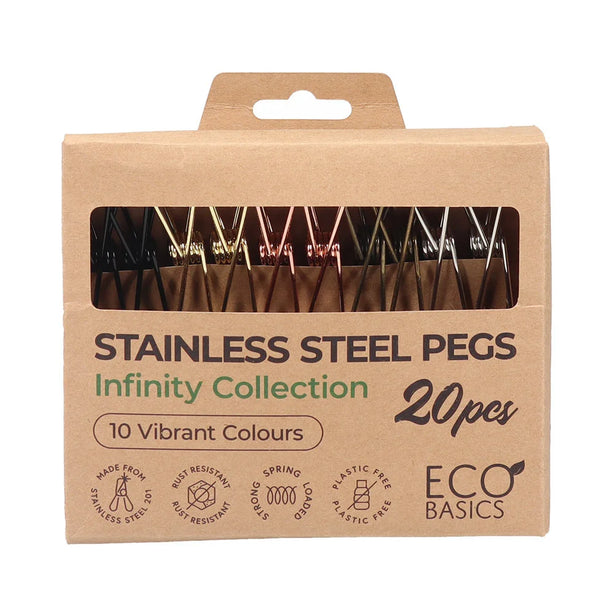 Eco Basics Stainless Steel Pegs Infinity Collection