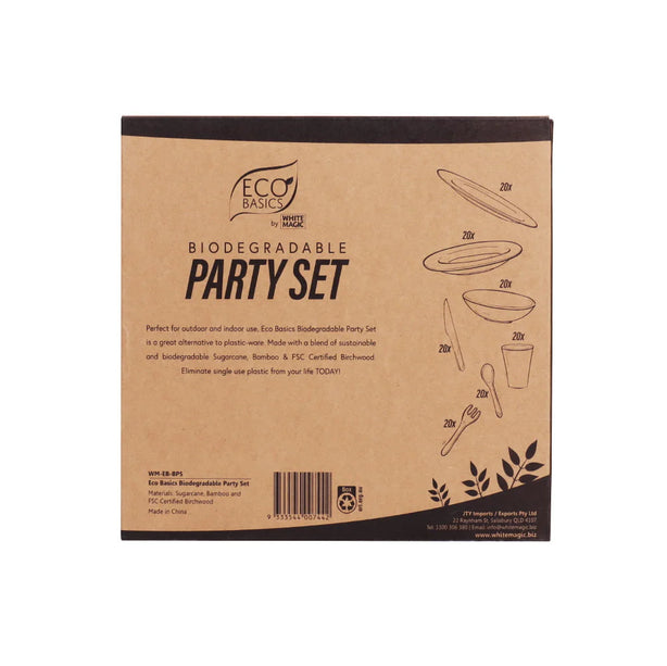 Eco Basics Biodegradable Party Set