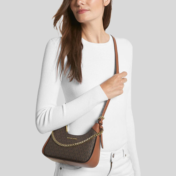 MICHAEL KORS Wilma Small Signature Logo Crossbody Bag Brown RS-35H3G3WC5B