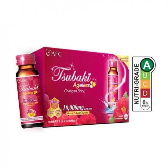 AFC Tsubaki Ageless Collagen Drink Royal Jelly Anti Aging Radiant Hydrated Skin