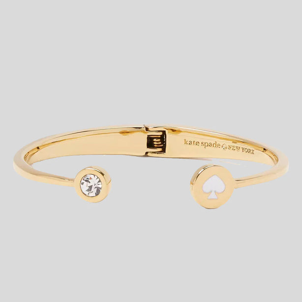 KATE SPADE Spot The Spade Open Hinge Bangle White RS-O0RU1340