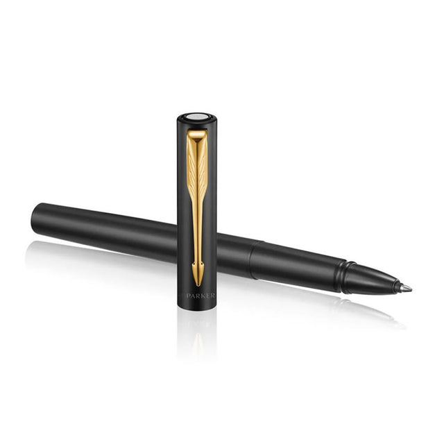 Parker Vector XL Matte Black Gold Trim Rollerball Pen