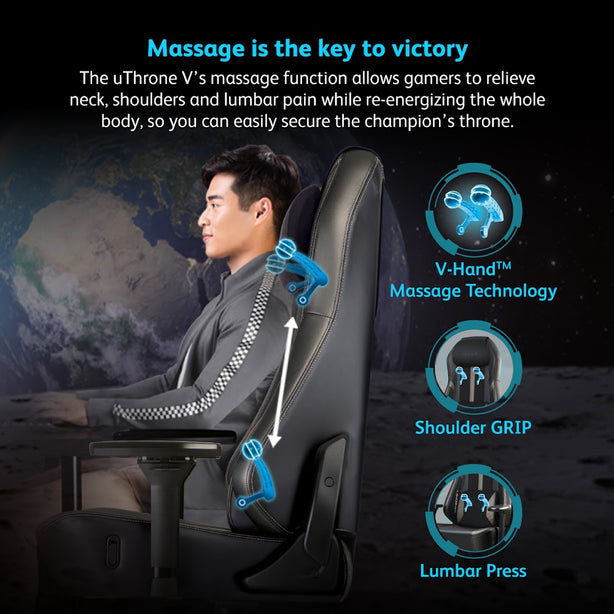 OSIM uThrone V Gaming Massage Chair (Black) - Self Assembly