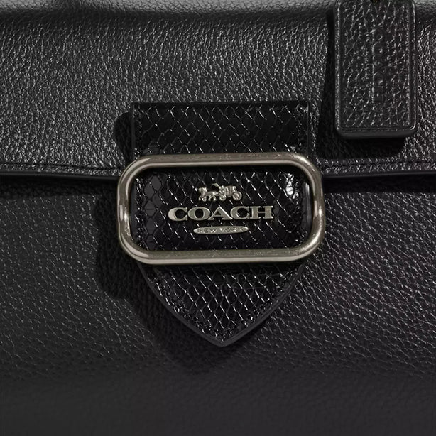 COACH Morgan Top Handle Satchel Black Multi RS-CF321