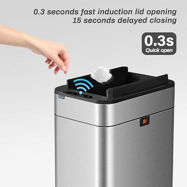 R&R Stainless Steel Smart Motion Sensor Dustbin 20L