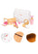 StitchesandTweed Wooden Beauty Salon Toys for Girls Makeup Playset 12 Piece Kit with Makeup, Brush, Mirror and Cosmetics Case