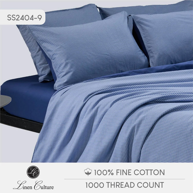 Fine Cotton Prints - Blue Checkers