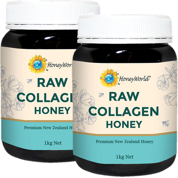 HoneyWorld Raw Collagen Honey 1kg (Bundle of 2)