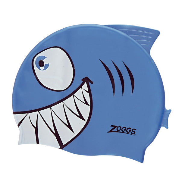 Zoggs Australia Junior Silicone Character Shark Swim Cap