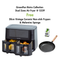 GreenPan Bistro Collection Dual Zone Airfryer + FREE 30cm Vintage Ceramic Non-stick Frypan & Cleaning Sponge