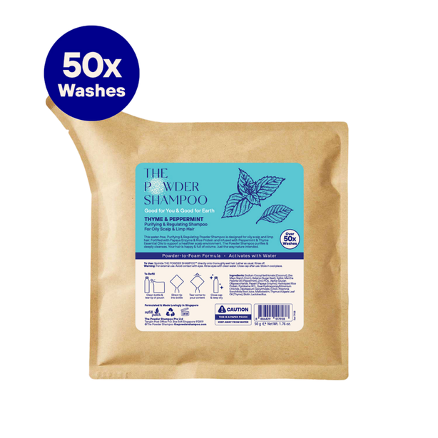 The Powder Shampoo - 50g Refill Pouch - Purifying & Regulating Shampoo