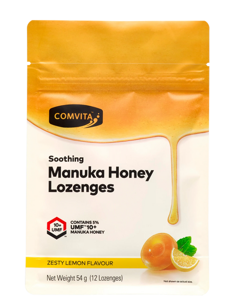 Comvita Manuka Honey Lozenges - Lemon & Honey, 12s