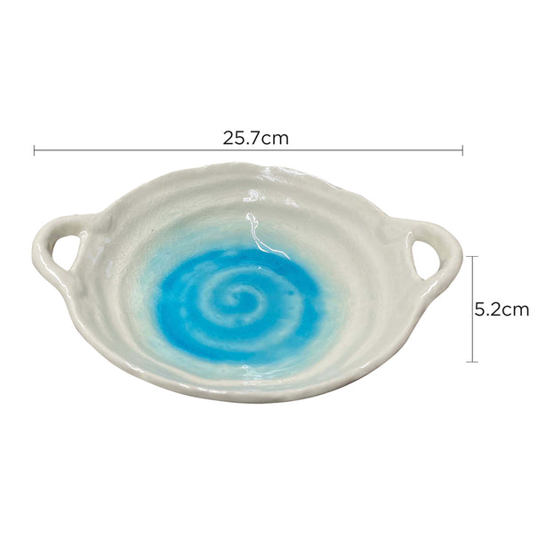 Tsuru Seasonal Japanese Tableware Collection Serving Dish With Handle, Sac298