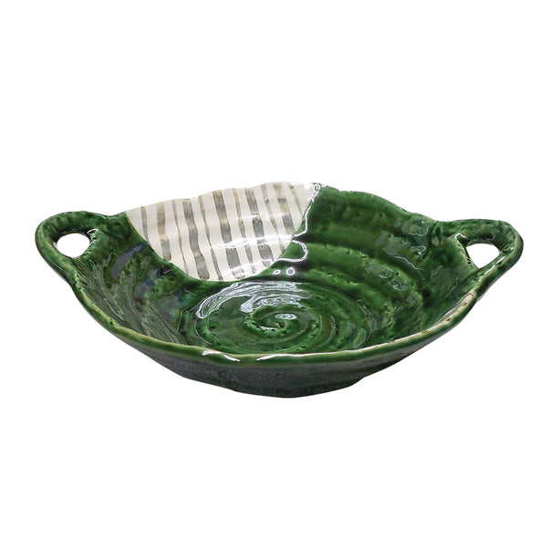 Tsuru Seasonal Japanese Tableware Collection Serving Dish With Handle, Sac308