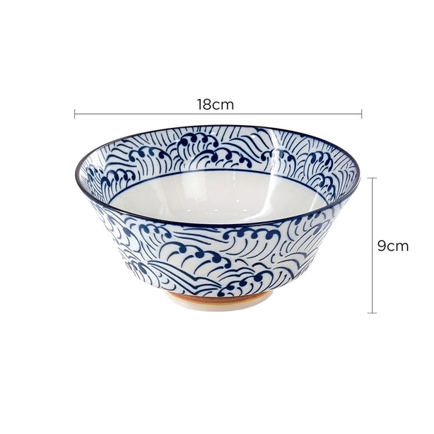 Tsuru Seasonal Japanese Tableware Collection 7.08 Inch Ramen Bowl, Sac171