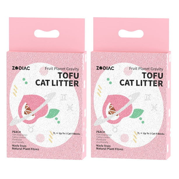 Bundle of 2 Australia ZODIAC Fruity Tofu Cat Litter 7L Flushable Cat Robinsons Singapore