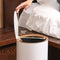 Gold rim stainless steel waste bin