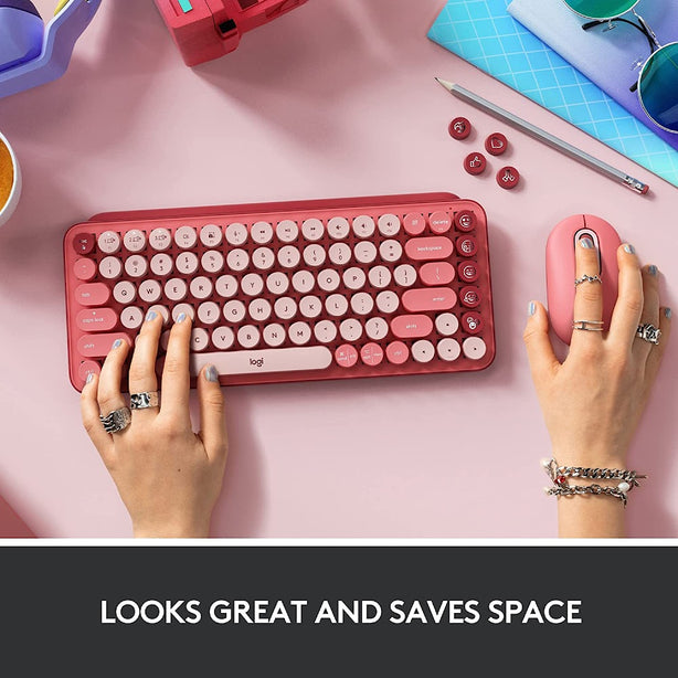 Logitech POP Keys Wireless Mechanical Keyboard With Customizable Emoji Keys