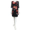 Joan Allen Floral Chiffon Dress in Ebony