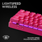 Logitech G Pro X 60 Lightspeed Bluetooth Wireless 60 Percent Keyboard Magenta (Gx-Brown)