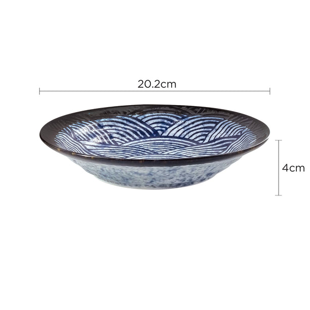 Tsuru Seasonal Japanese Tableware Collection 7.95 Inch Deep Dish, Sac004