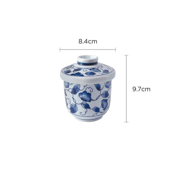 Tsuru Seasonal Japanese Tableware Collection 8.4cm Chawamushi (230cc) With Lid, Sac025