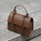 X Nihilo Bank Leather Handbag Work Bag Walnut