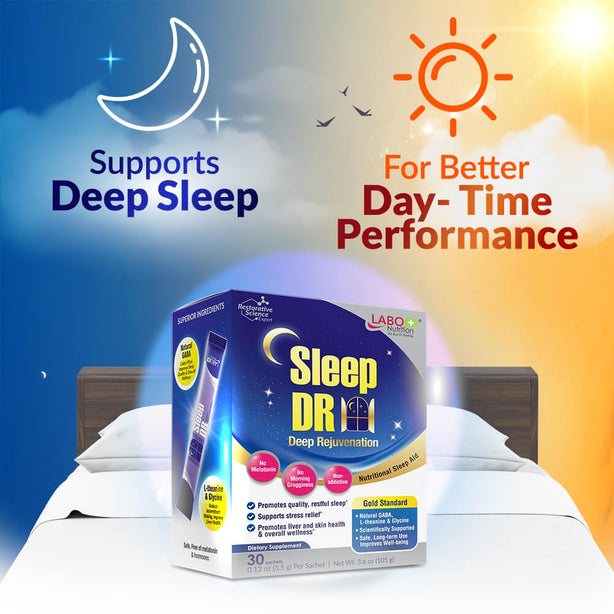 LABO Nutrition Sleep DR Insomnia Supplement Melatonin Free with Natural GABA