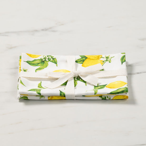 Robinsons Kitchen Towel Twin Pack Luxury Designer Lemons Heritage Collection